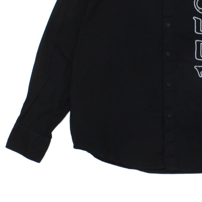 Mens Shirt Button Up Logo Long Sleeve