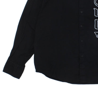 Mens Shirt Button Up Logo Long Sleeve