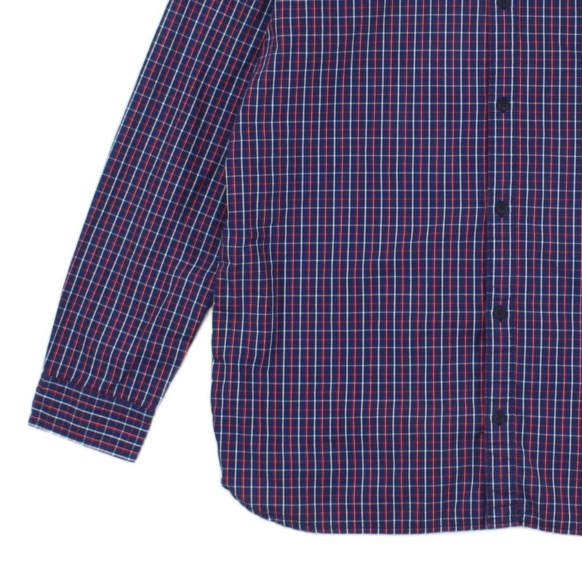 Mens Plaid Shirt Button Up Long Sleeve Cotton