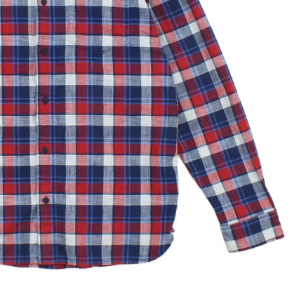 Mens Plaid Shirt Button Up Long Sleeve