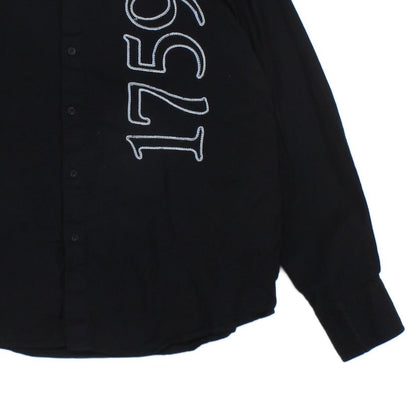 Mens Shirt Button Up Logo Long Sleeve