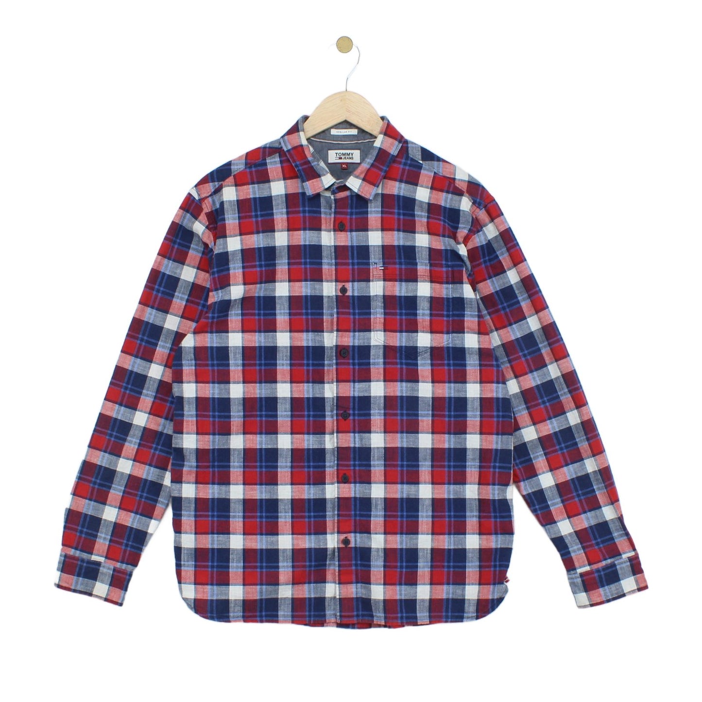 Mens Plaid Shirt Button Up Long Sleeve