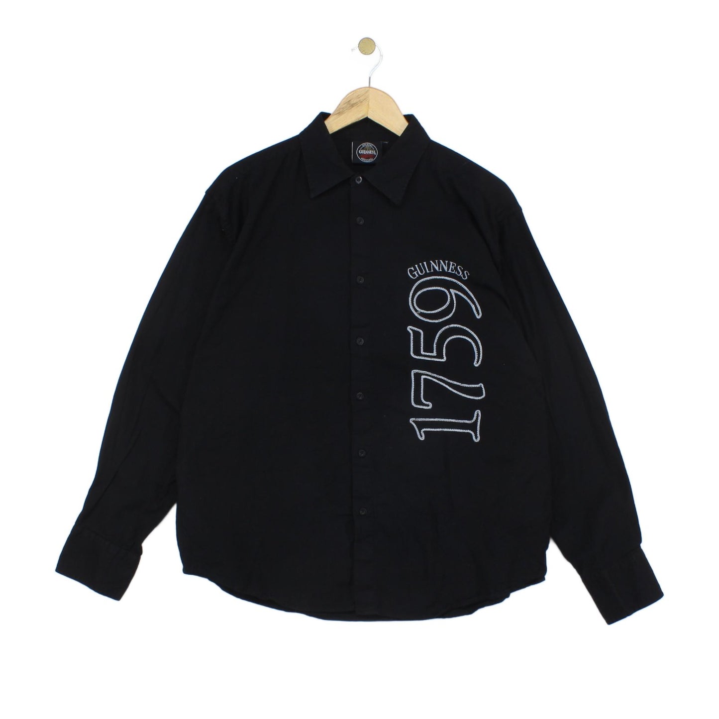 Mens Shirt Button Up Logo Long Sleeve