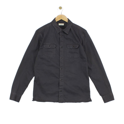 Mens Shirt Long Sleeve Button Up Distressed