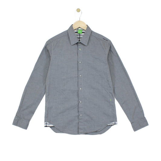 Mens Shirt Stretch Long Sleeve Button Up
