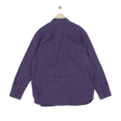 Mens Plaid Shirt Button Up Long Sleeve Cotton