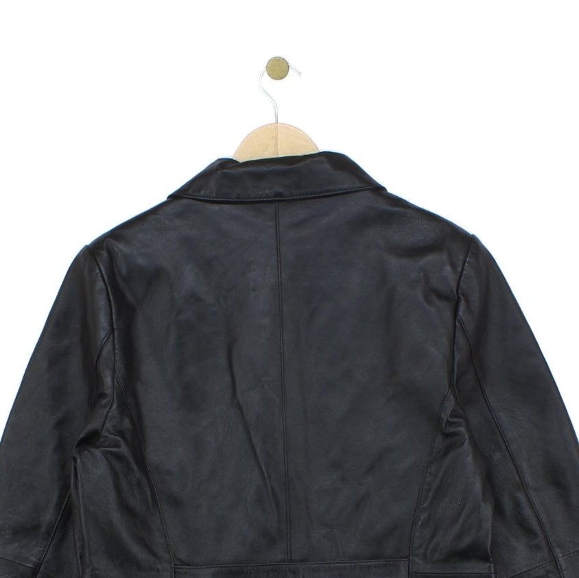Mens Leather Trench Coat Single Breasted