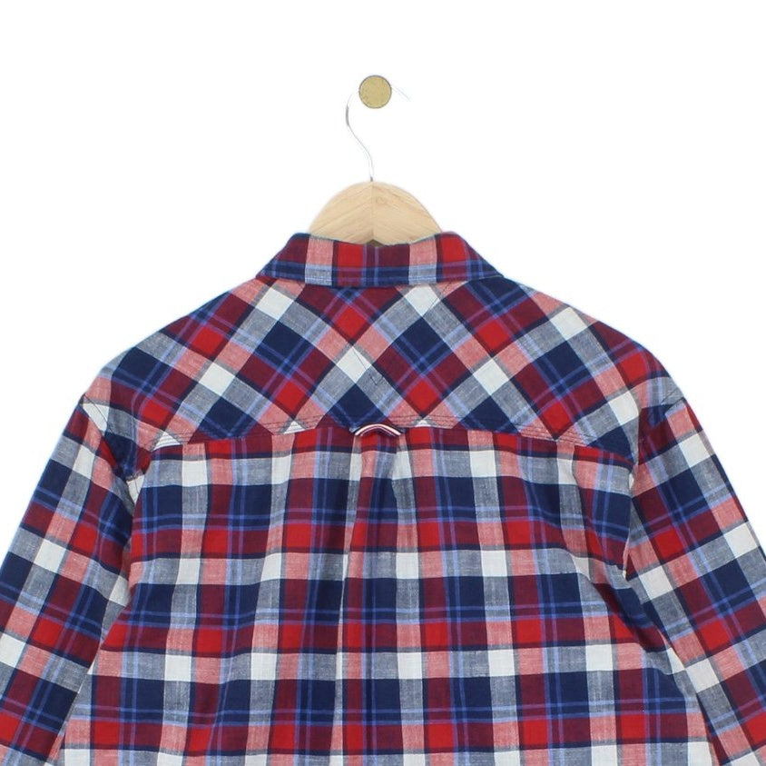 Mens Plaid Shirt Button Up Long Sleeve