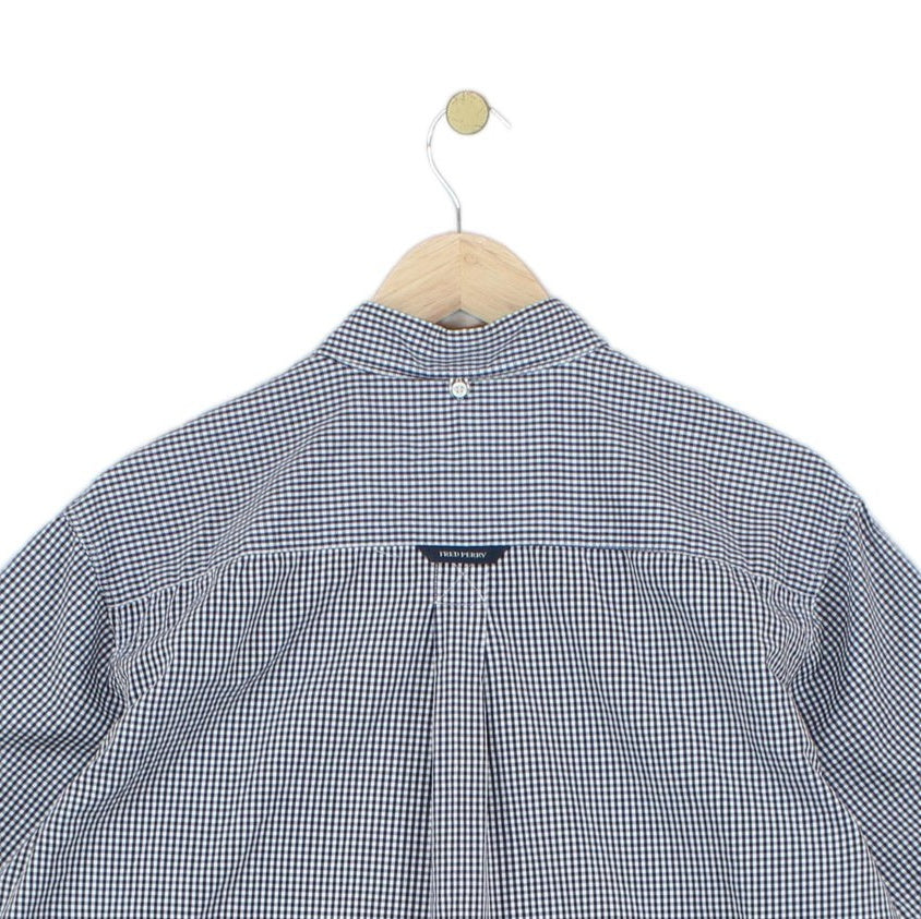 Mens Check Shirt Short Sleeve Button Down