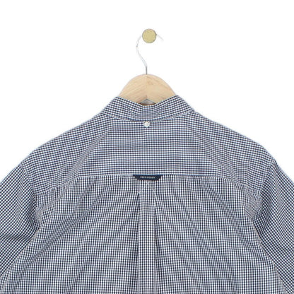 Mens Check Shirt Short Sleeve Button Down
