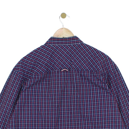 Mens Plaid Shirt Button Up Long Sleeve Cotton