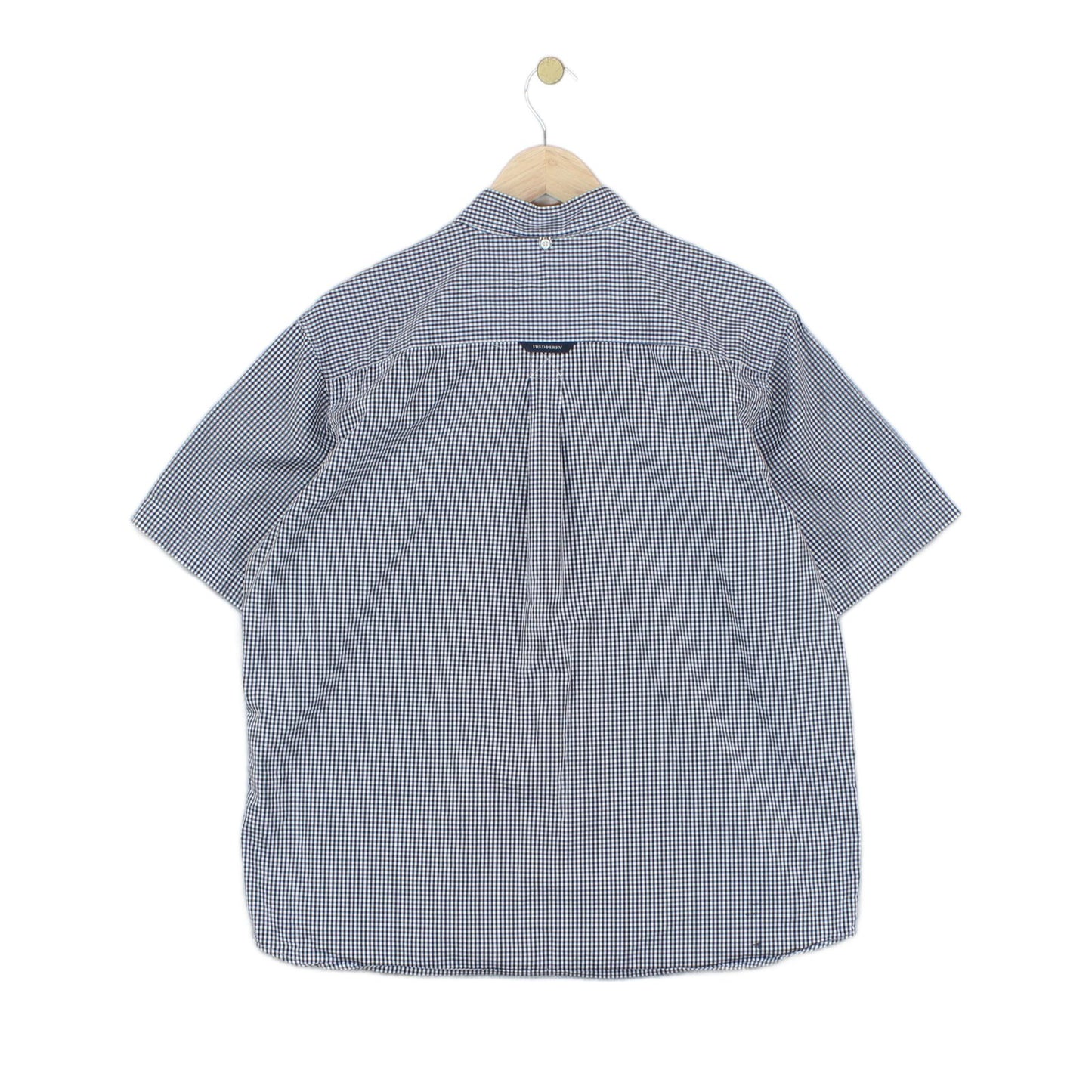 Mens Check Shirt Short Sleeve Button Down