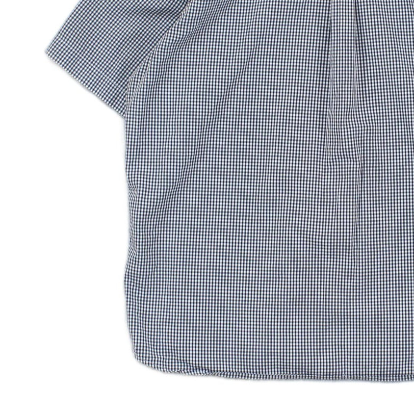 Mens Check Shirt Short Sleeve Button Down