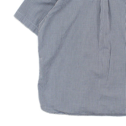 Mens Check Shirt Short Sleeve Button Down