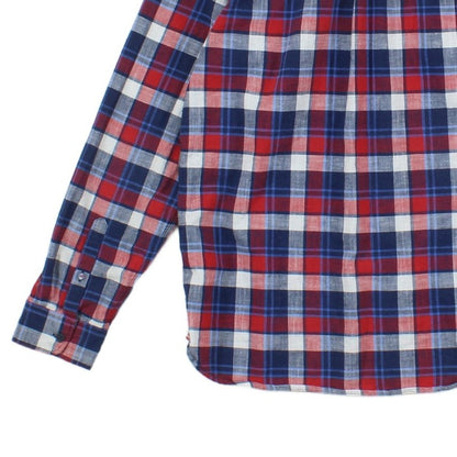 Mens Plaid Shirt Button Up Long Sleeve