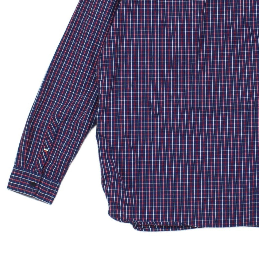 Mens Plaid Shirt Button Up Long Sleeve Cotton