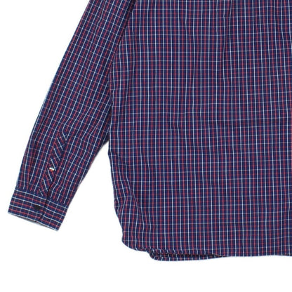 Mens Plaid Shirt Button Up Long Sleeve Cotton