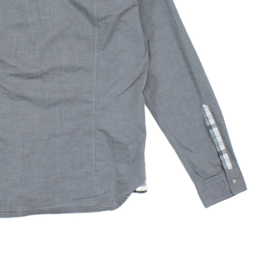 Mens Shirt Stretch Long Sleeve Button Up