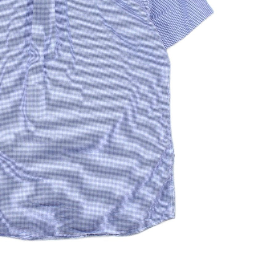 Mens Check Shirt Classic Short Sleeve Button Up