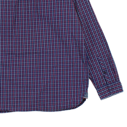 Mens Plaid Shirt Button Up Long Sleeve Cotton