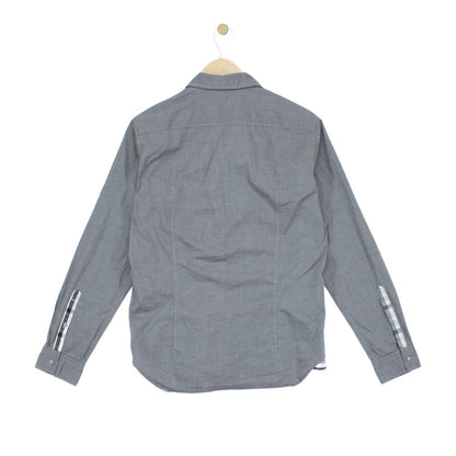 Mens Shirt Stretch Long Sleeve Button Up