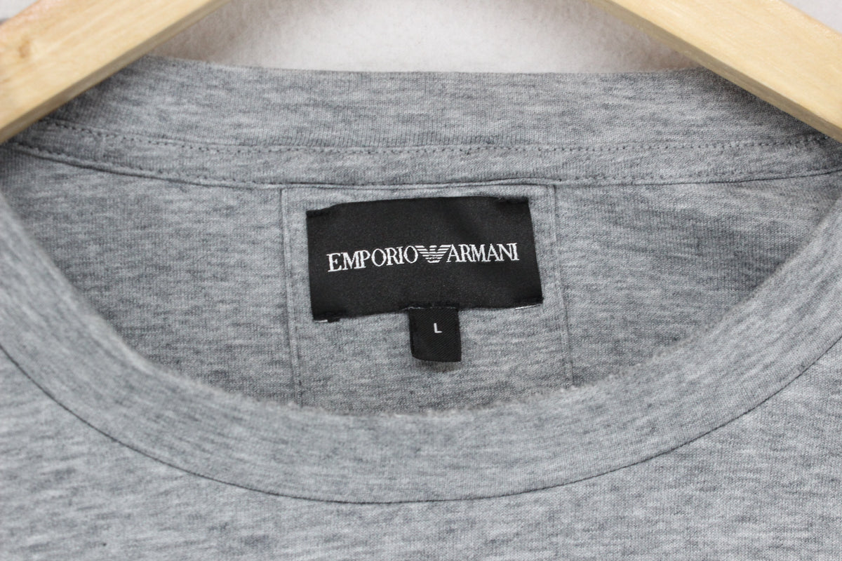 Mens Sweatshirt Crew Neck Long Sleeves Logo Patch