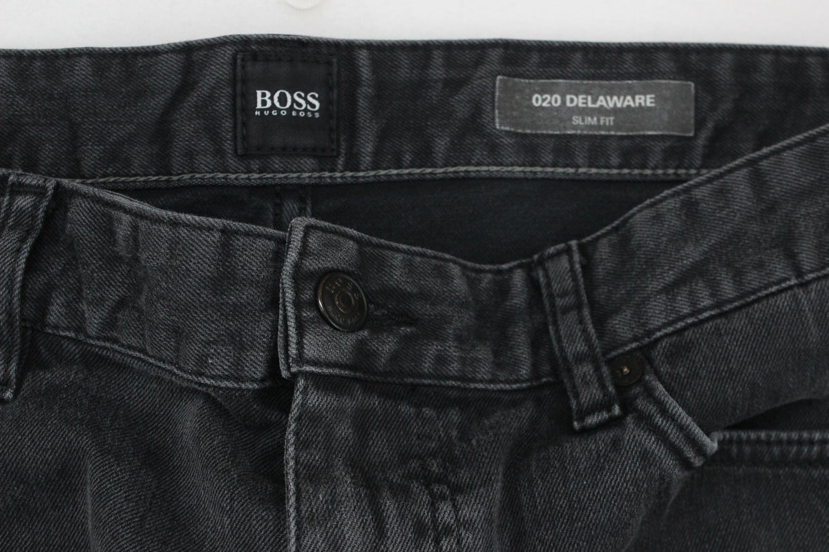 Mens Delaware Jeans Slim Fit Denim Faded