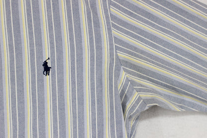 Mens Striped Shirt Classic Button Up