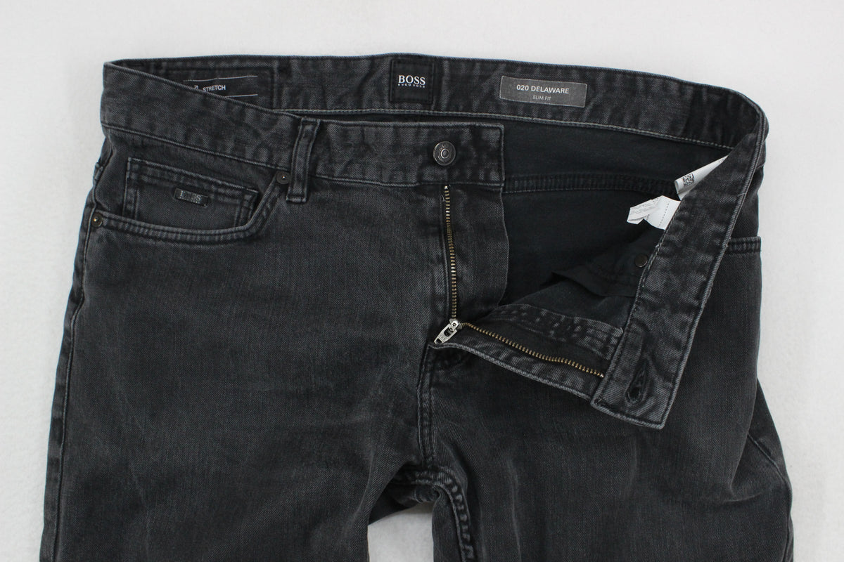 Mens Delaware Jeans Slim Fit Denim Faded