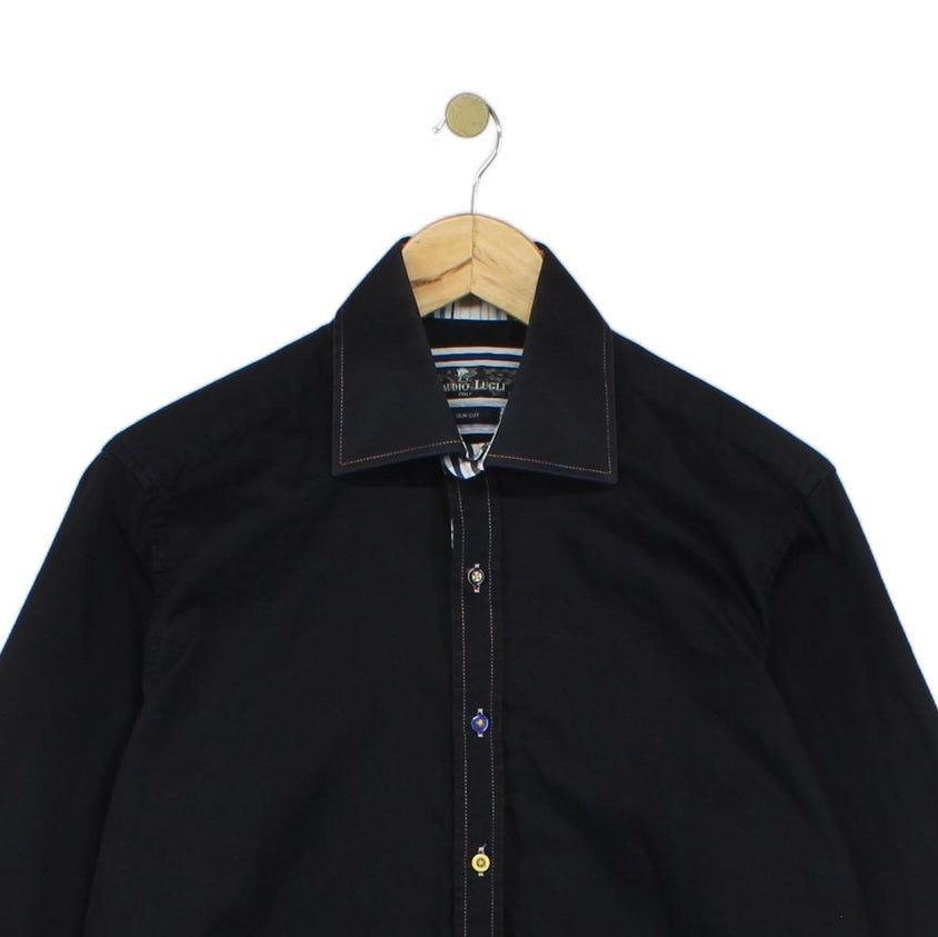 Mens Shirt Slim Fit Long Sleeve