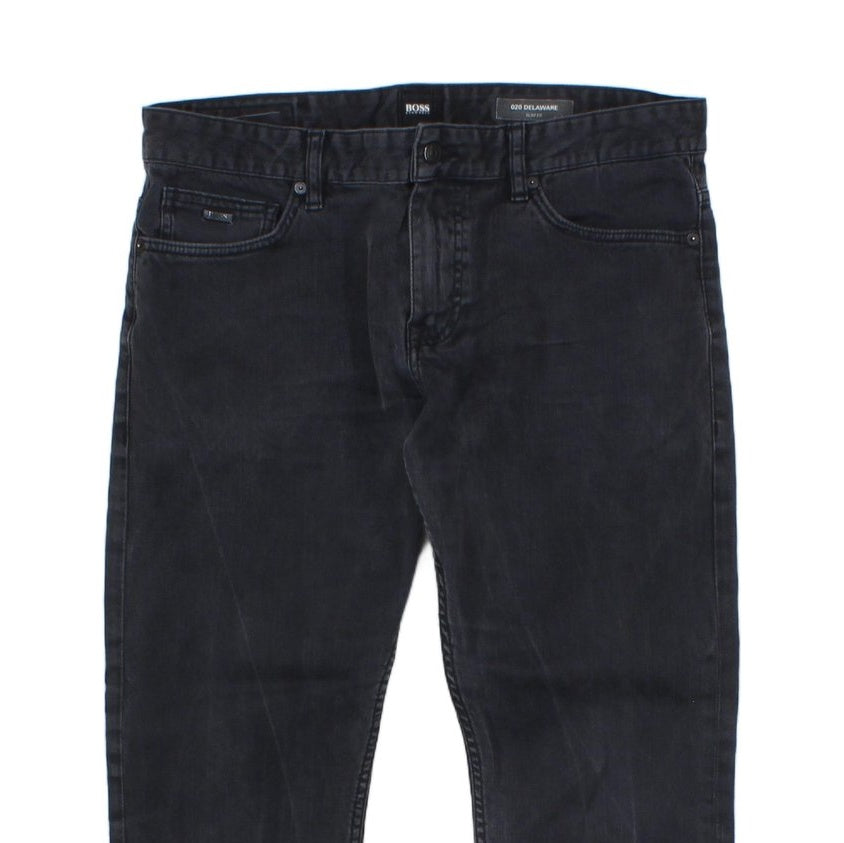 Mens Delaware Jeans Slim Fit Denim Faded