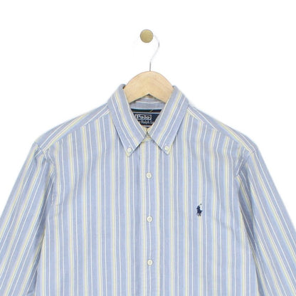 Mens Striped Shirt Classic Button Up