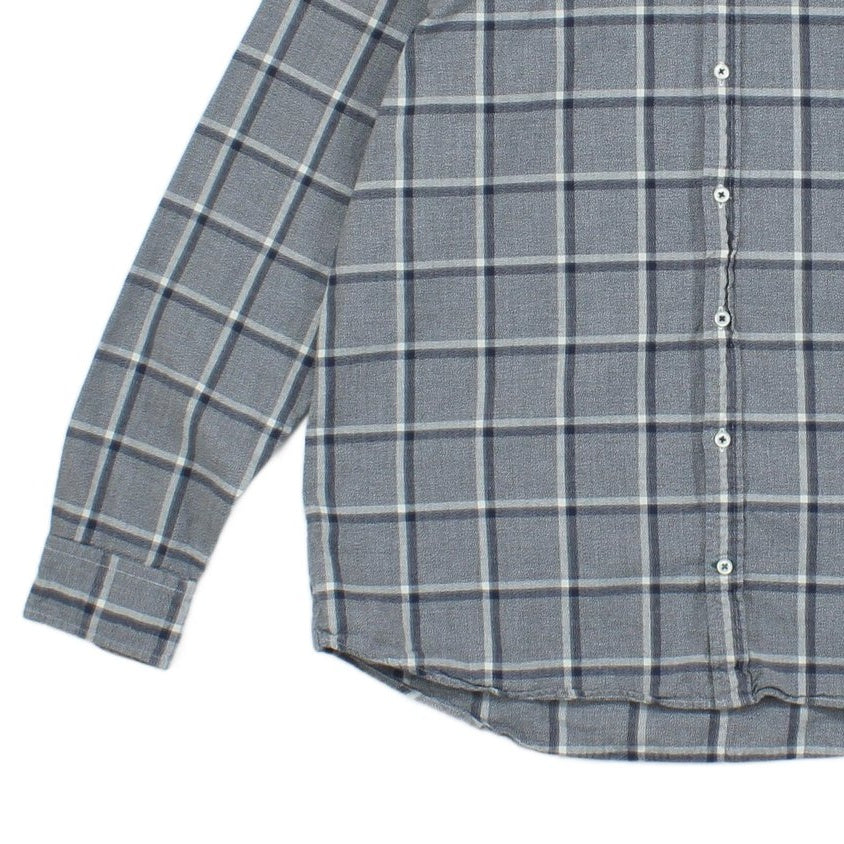 Mens Plaid Shirt Long Sleeve Slim Fit