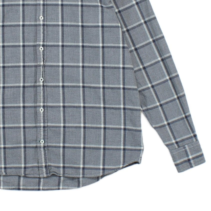 Mens Plaid Shirt Long Sleeve Slim Fit