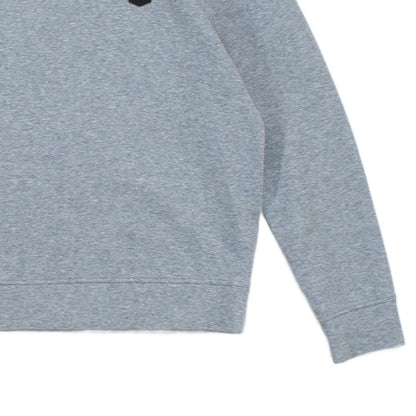 Mens Sweatshirt Crew Neck Long Sleeves Logo Patch
