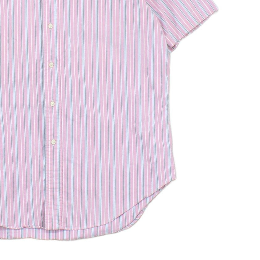 Mens Striped Shirt  Button Up Short Sleeve