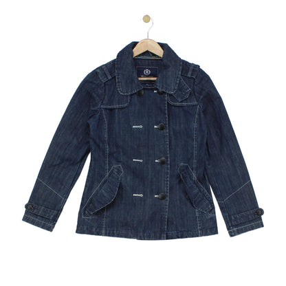 Womens Denim Jacket Double Breasted Tailored Fit