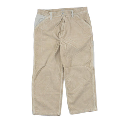Mens Carpenter Trousers Workwear Corduroy Relaxed Fit