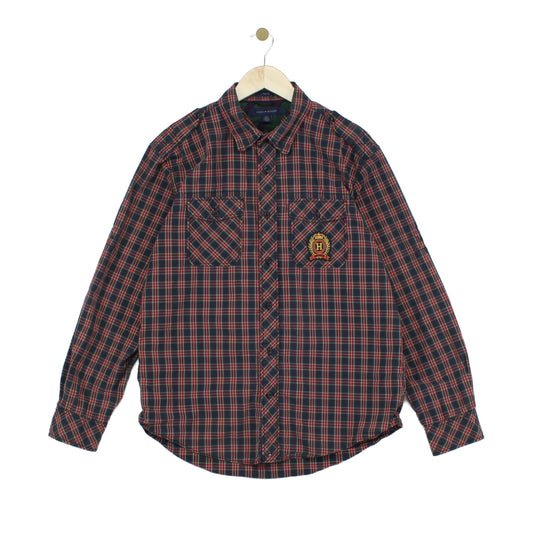 Mens Plaid Shirt Long Sleeve Trim Fit Cotton