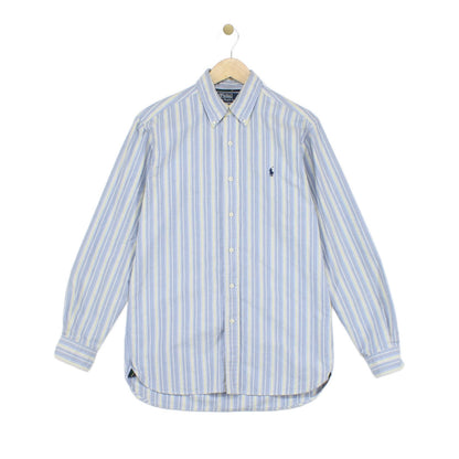 Mens Striped Shirt Classic Button Up