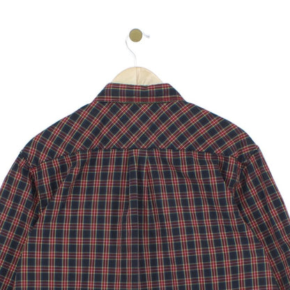 Mens Plaid Shirt Long Sleeve Trim Fit Cotton