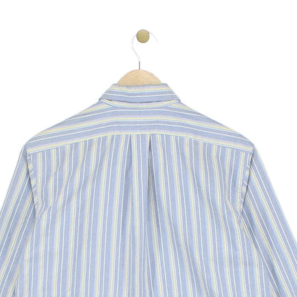 Mens Striped Shirt Classic Button Up
