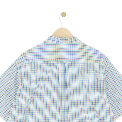 Mens Check Shirt Tech Prep Short Sleeve