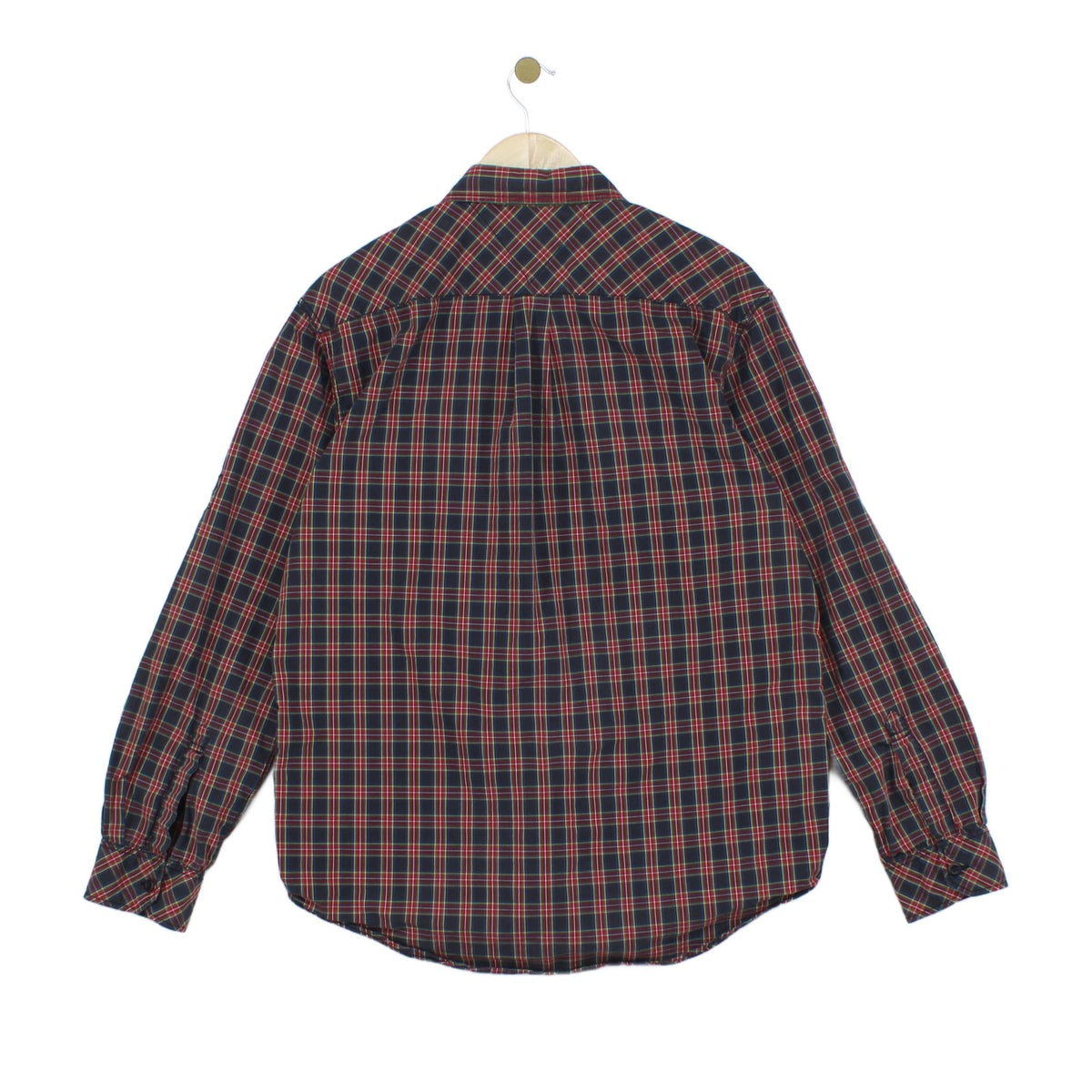 Mens Plaid Shirt Long Sleeve Trim Fit Cotton