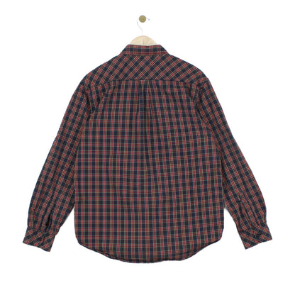 Mens Plaid Shirt Long Sleeve Trim Fit Cotton