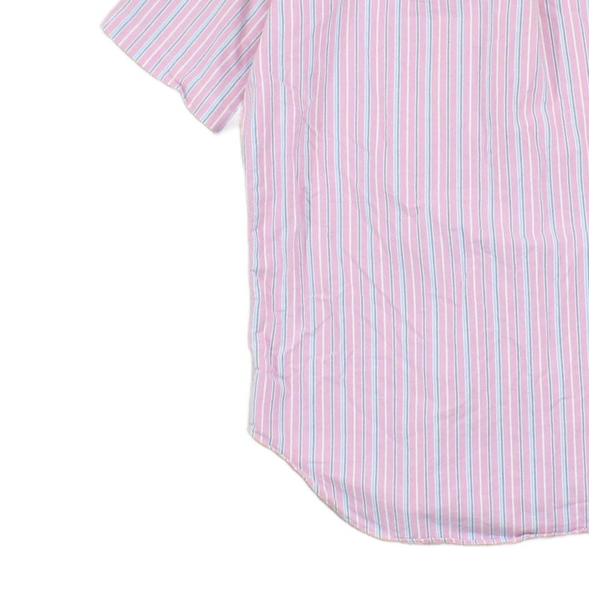 Mens Striped Shirt  Button Up Short Sleeve