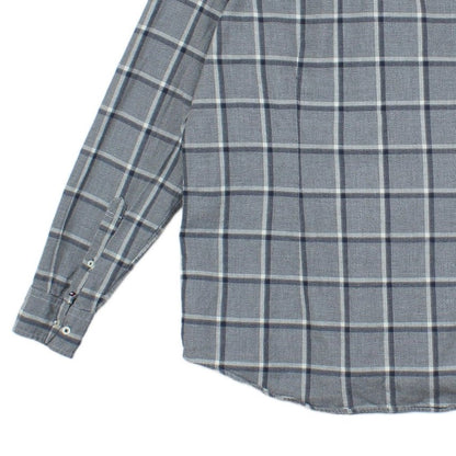 Mens Plaid Shirt Long Sleeve Slim Fit
