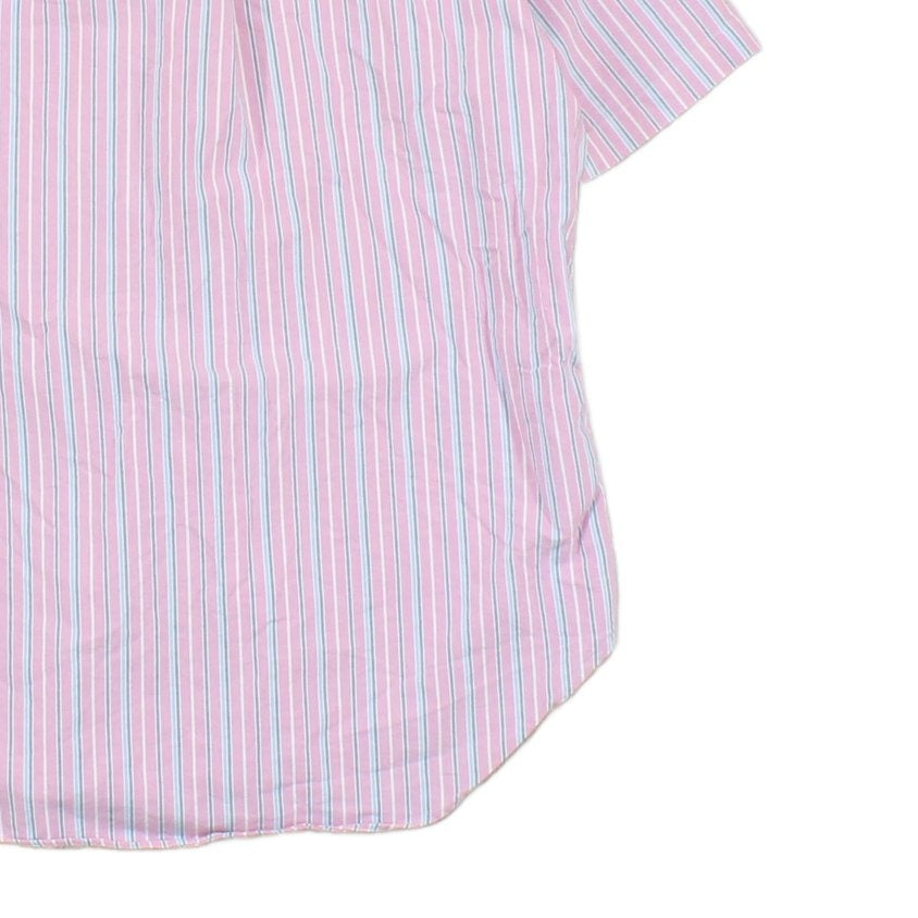 Mens Striped Shirt  Button Up Short Sleeve