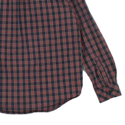 Mens Plaid Shirt Long Sleeve Trim Fit Cotton