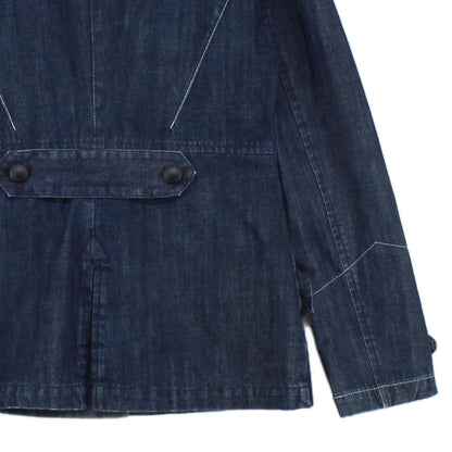 Womens Denim Jacket Double Breasted Tailored Fit